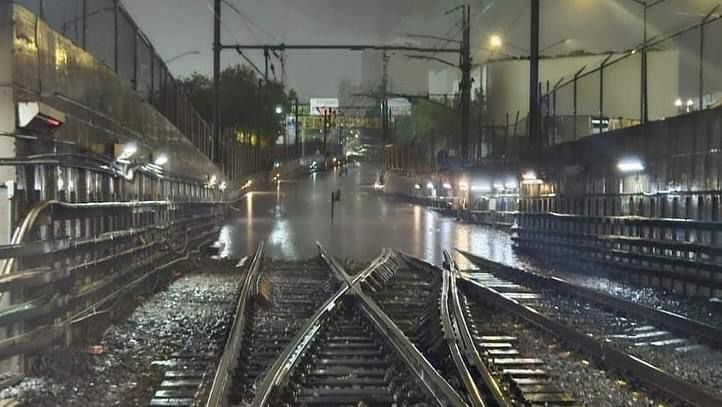 Inundaciones afectan la Línea A del Metro de la Ciudad de México