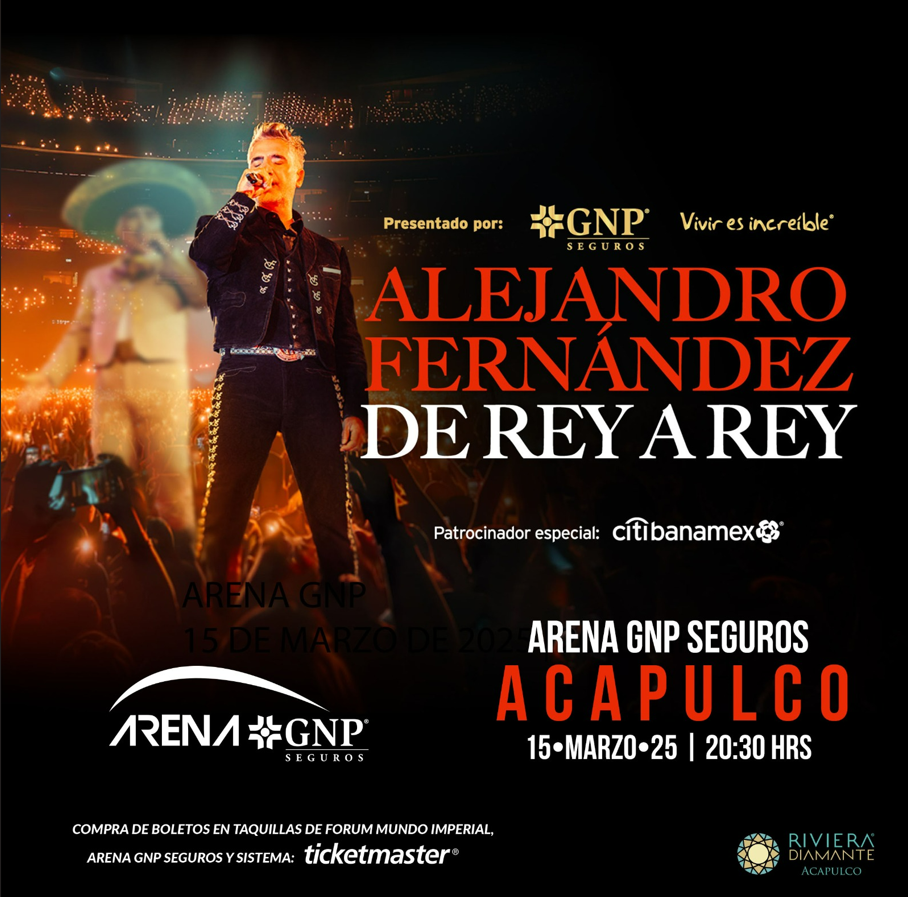La Arena GNP Seguros anuncia el esperado concierto de Alejandro Fernández